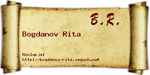 Bogdanov Rita névjegykártya